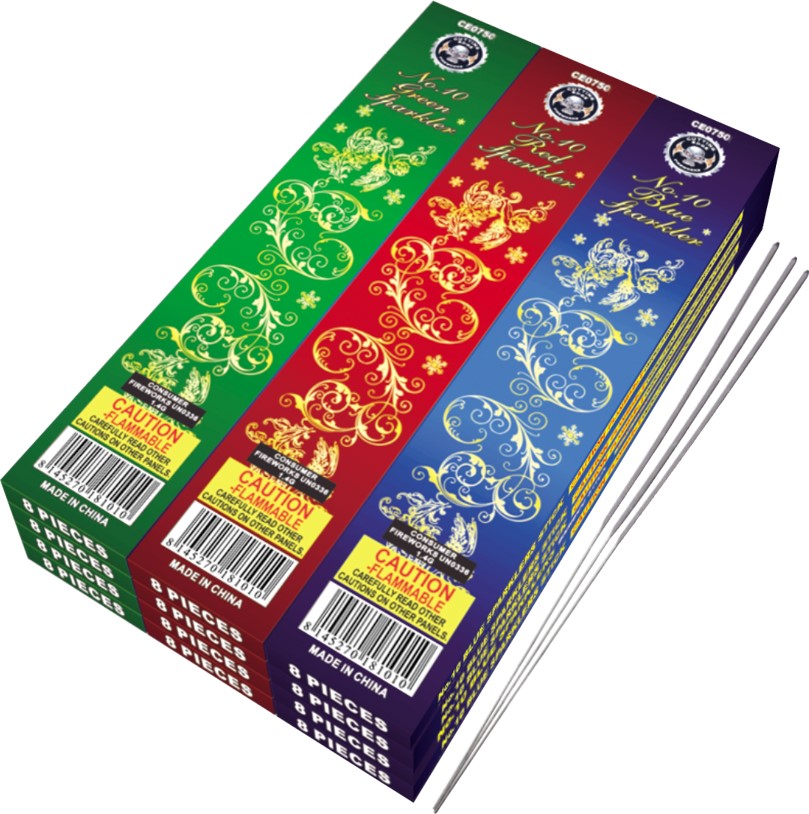 10 COLOR METAL SPARKLERS